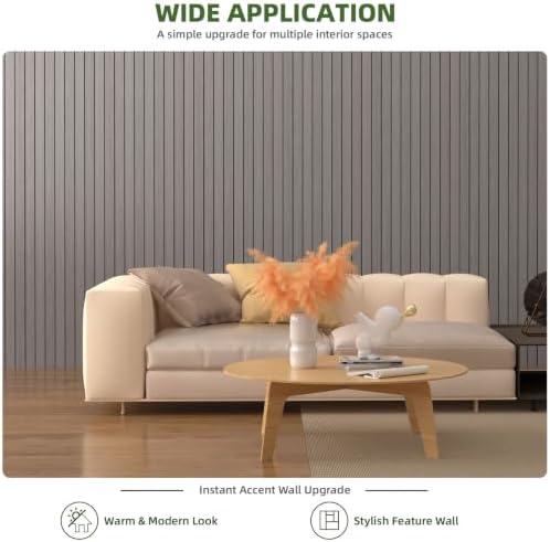 Elvone Peel and Stick PVC Slat Wood Wall Panel - Image 4