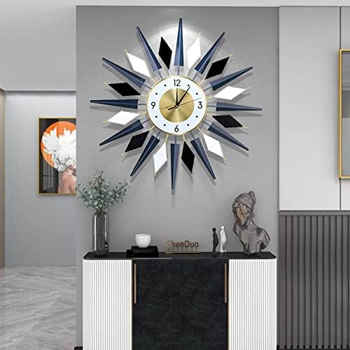 Large Wall Clock Metal Decorative Wall Clocks Silent Non-Ticking Modern Big - Image 4