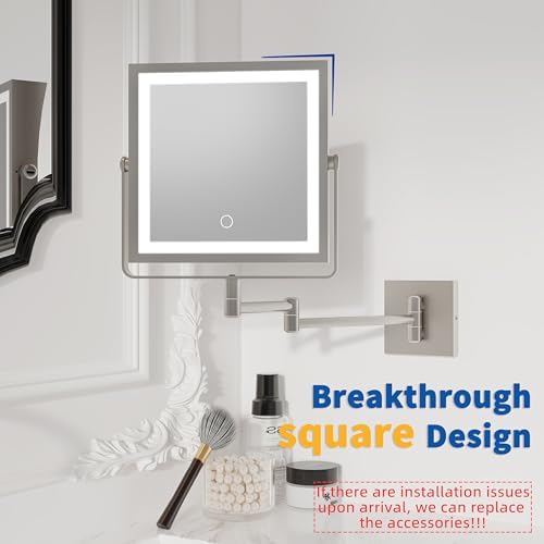 Ruacq Wall Mounted Makeup Mirror - Image 2