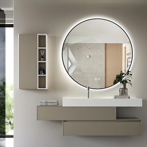 Niccy 40" Round LED Bathroom Backlit Mirror by Niccy