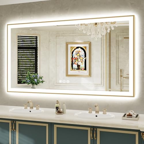 66x36 LED Bathroom Mirror with Lights by YEELAIT