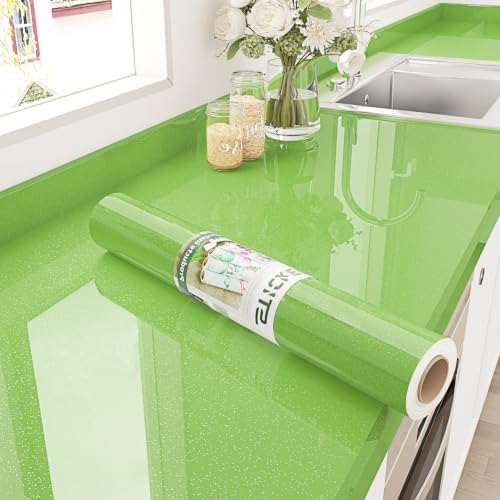 Lime Green Contact Paper for Desk Self Adhesive Colored Vinyl Wrap by STICKEEP