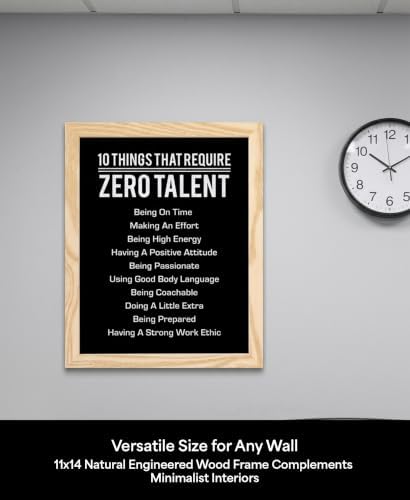 10 Things That Require Zero Talent Wall Art, Natural Framed Print - Image 3