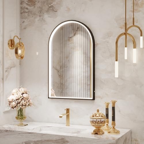 20x32 Arched LED Bathroom Mirror by Comfystyle
