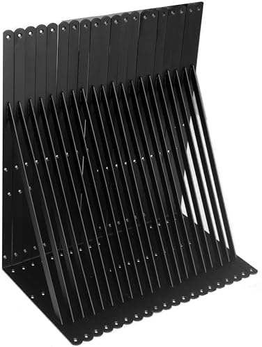 20 Pack L24 x H 12" Black Heavy Duty Shelf Brackets by MHMYDZ