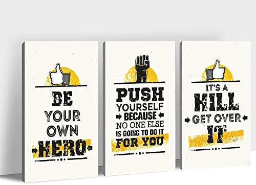 Office Wall Art-3 Panel Motivational Canvas Art by GUTTATYART