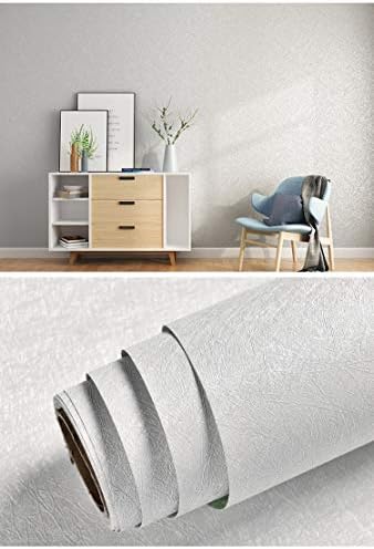 Cohoo Home White Wallpaper Peel and Stick Contact Paper White Silk15.7×197” - Image 4
