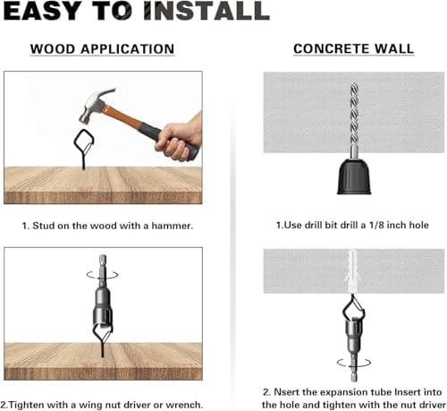 2.36IN Ceiling Screw Hooks for Hanging Plants, Safety Buckle - Image 5