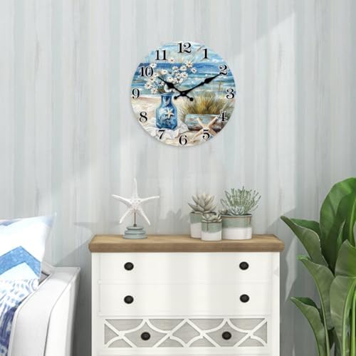 10 Inch Silent Beach Wall Clocks Battery Operated - Image 4