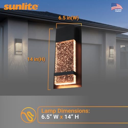 Sunlite LED Wall Sconce, 6.5" Wide, 3000K Warm White, Indoor & Outdoor - Image 3