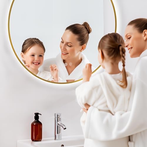Niccy 36" Round LED Bathroom Backlit Mirror - Image 5