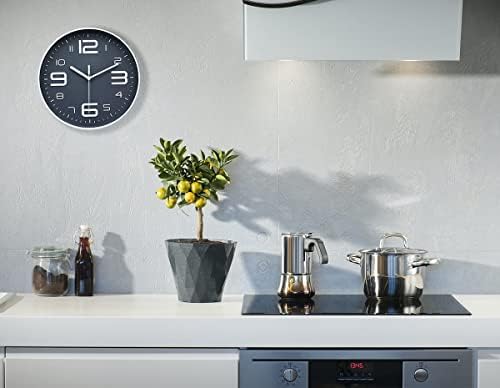 45Min 10 Inch 3D Number Dial Face Modern Wall Clock, Silent Non-Ticking Round - Image 3