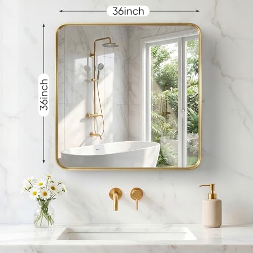 NEWBULIG Bathroom Mirror for Over Sink, 36X36 Inch Wall Vanity Mirror - Image 2