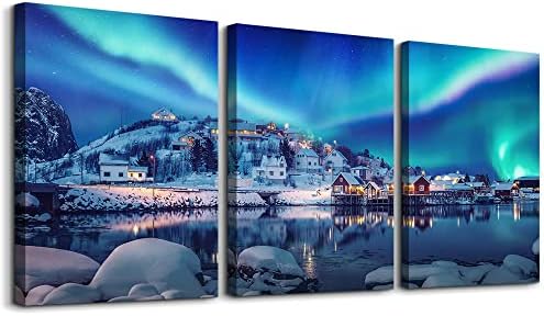 Aurora Landscape Canvas Wall Art by Lapremoly
