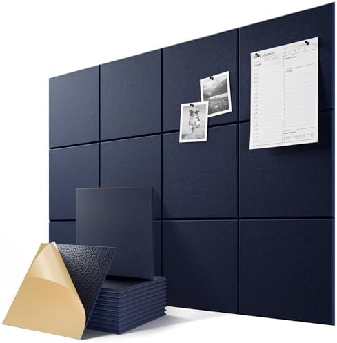 6-Pack Self-Adhesive Acoustic Panels, Soundproof Wall Panels by Lebenforce