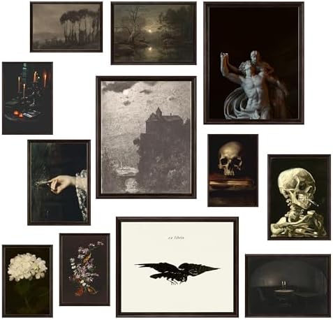 97 Decor Dark Academia Wall Art, 12 Gothic Prints, 8x10 Unframed by 97Decor