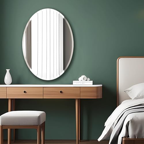 Bathroom Mirror for Over Sink 20" x 28" Oval Frameless Wall Mirror - Image 2