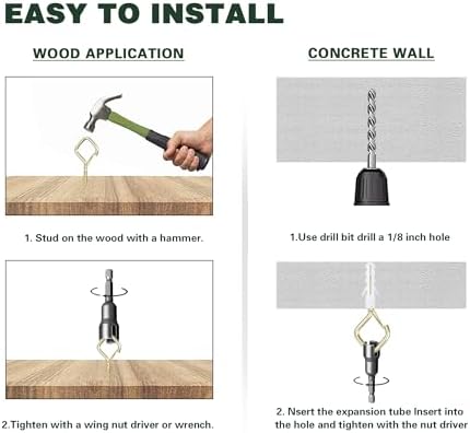 Outdoor Hooks for String Lights & Hanging Screw Hooks - Image 4