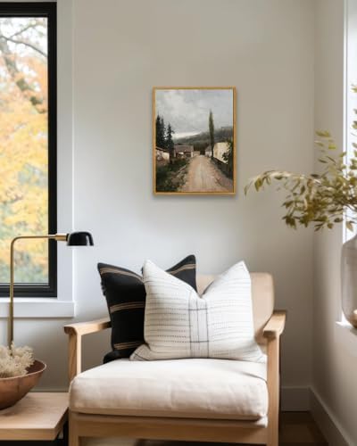KBKBART Framed Wall Art, Vintage European Village Country Canvas Art Prints - Image 6