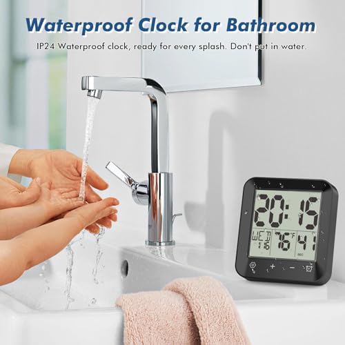 Waterproof Shower Clock Timer, Bathroom Clock - Image 2