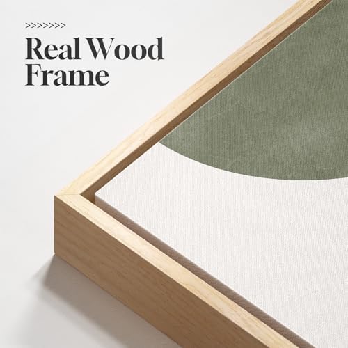 Framed Sage Green Beige Boho Abstract Wall Art - Image 5