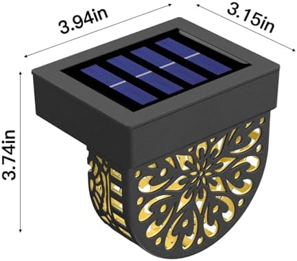 Solar Fence Lights 6 Pack Solar Deck Step Wall Lights Outdoor Waterproof LED - Image 7