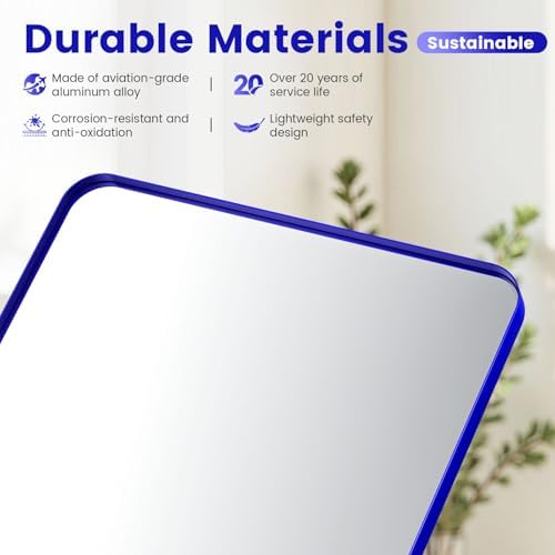 18" x 24" Blue Bathroom Mirrors - Image 2