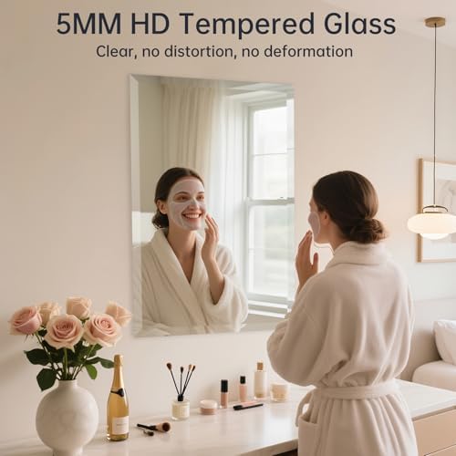 24x32 Inch Frameless Wall Mirror - Image 3
