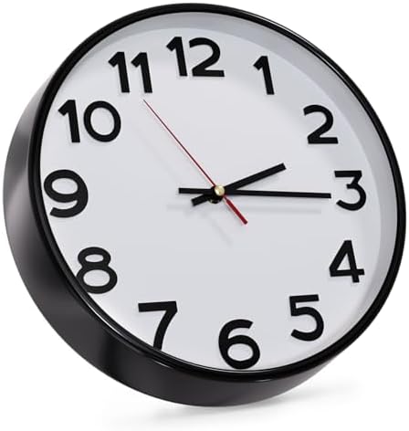 Wall Clock Silent Non-Ticking Battery Operated Indoor Analog Simple Style - Image 2