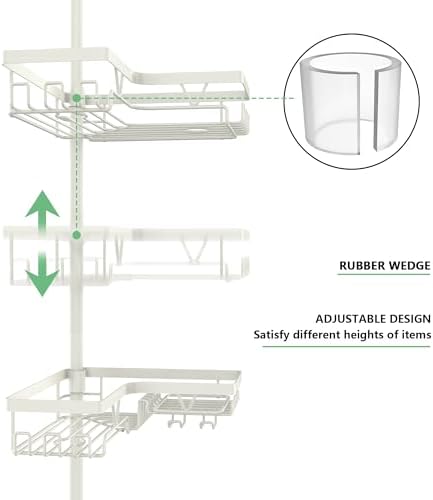 DAOYA Corner Shower Caddy Tension Pole - Image 2