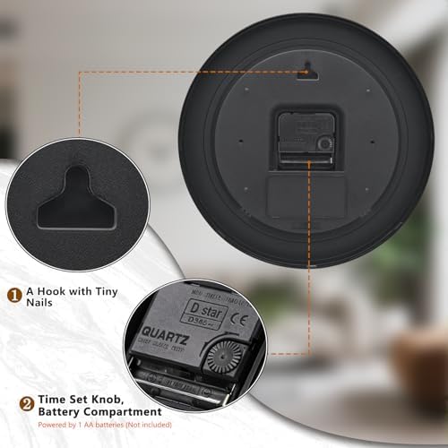 Modern Wall Clock, 10 Inch Silent Non-Ticking Battery Operated – Easy to Read - Image 4