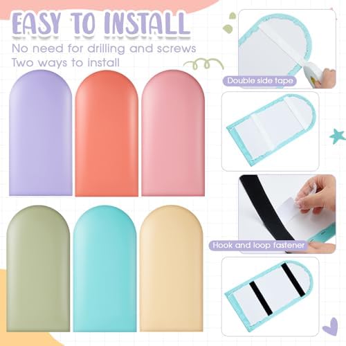 Jetec 6 Pcs Kids Wall Padding Panels, 1.18 Inch Thick Foam Wall Protector - Image 4