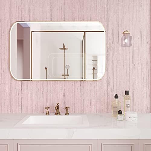 VEELIKE Blush Pink Grasscloth Wallpaper Textured Peel and Stick Pink Linen - Image 6