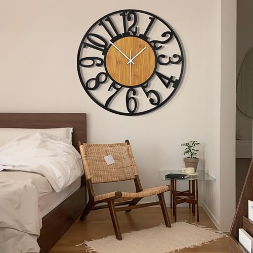 LEIKE 30" Oversized Large Wall Clocks, Non Ticking, Battery Operated Modern - Image 6