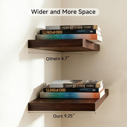 31.5in Floating Shelves for Wall, Dark Walnut - Image 4