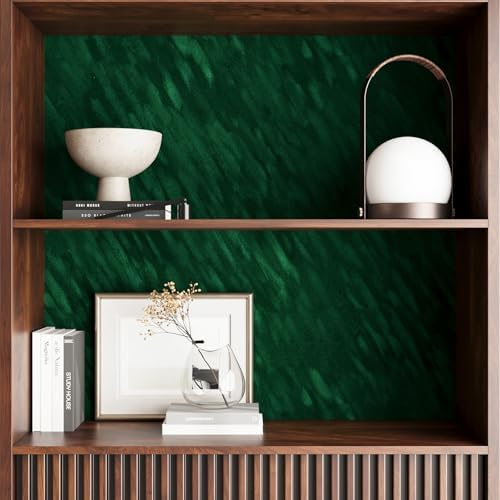 Dark Green Velvet Contact Paper, Self Adhesive Fabric Flocking Liner - Image 3