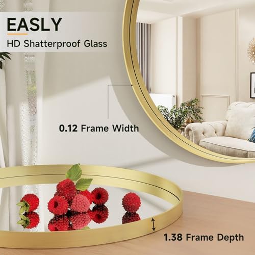 32 Inch Round Bathroom Mirror - Image 6
