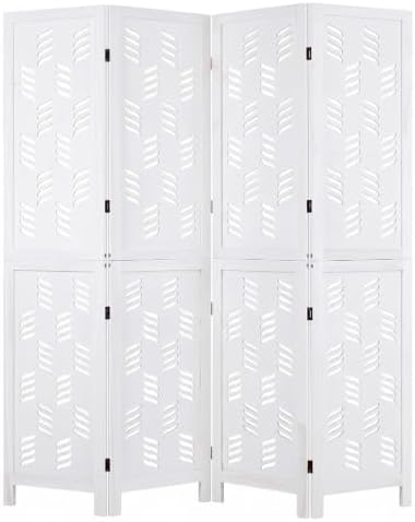 GIANTEX 4 Panel Folding Room Divider, Wood Privacy Screen by Giantex