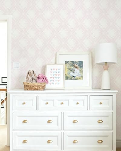 Dimoon Boho Peel and Stick Wallpaper Pink Lines Contact Paper 17.3x394in - Image 6