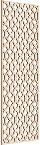 Resort Decorative Pierced Fretwork Wood Wall Panels, 15 3/8"W x 39 3/8"H x 1/4"T by EkenaMillwork