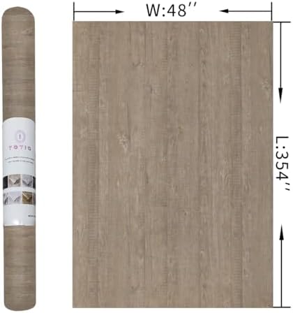 48x354in Extra Wide Light Wood Grain Wallpaper Peel and Stick Grey Oak Texture - Image 7