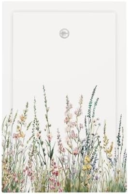 Light Switch Cover Plate Boho Wildflower Green Leaves Rustic Floral Botanical 1 by Lightswitchcovers