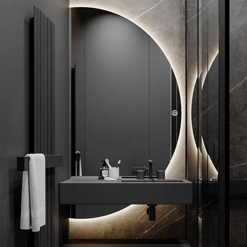 Half Moon LED Mirror, Smart Vanity Mirror, Left Semicircle - Image 5