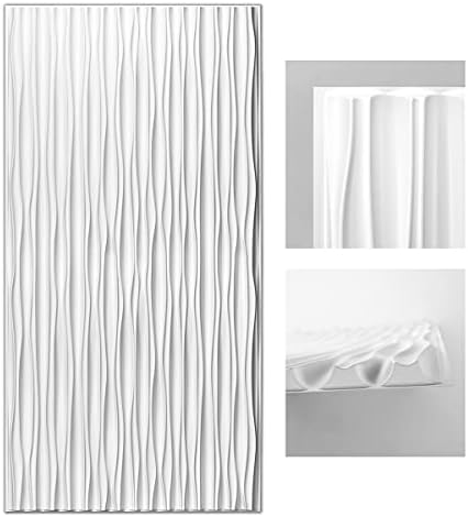 Art3d 46.2 SF White Large PVC 3D Wall Panels by Art3d