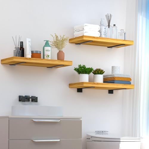 9 inch Shelf Bracket, 12 Pack Heavy Duty L Floating Shelf Brackets - Image 4