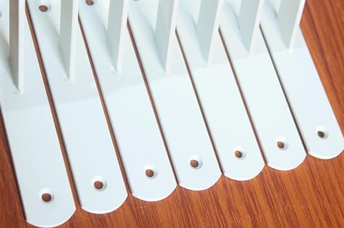 8 Pack L11 x H 8" White Heavy Duty Shelf Brackets - Image 4