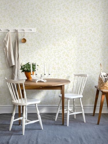 Peel and Stick Wallpaper for Nursery Yellow Cherry Blossom Waterproof - Image 3
