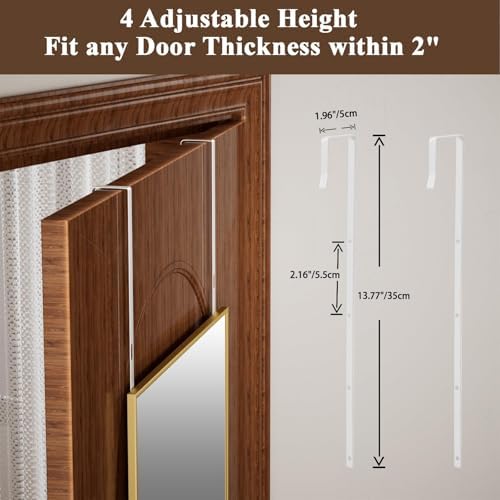VooBang 14"x48" Adjustable Height Full Length Over The Door Mirror - Image 4