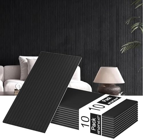 10 Pack Self-Adhesive Acoustic Wall Panels by 100PolyesterAcousticPanel