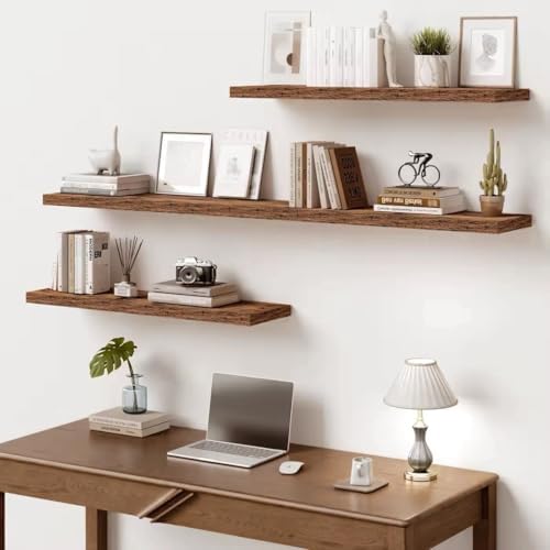 Vivelove 36" Floating Shelves 10 inch Deep, Rustic Brown - Image 7
